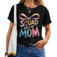 My Squad Calls Me Mom Mama Mother's Day Big Coquette Bow Women T-shirt
