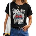 Uper Boxing Mom Guantes De Boxeo Y Boxeadores De Apoyo Cuello Camiseta de mujer