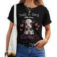 かわいい ホルスタイン 牛 の – ' Just A Girl Who Loves Cows ' デザイン レディースTシャツ