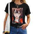 かわいい 可愛い 女の子 若い 美人 イラスト 日本 きれい 赤い服 レディースTシャツ