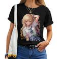 アニメ風イラスト ギャル 最強 可愛い女の子 レディースTシャツ