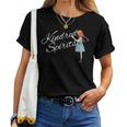 キンドレッドスピリッツ 赤髪三つ編みの女の子 レディースTシャツ