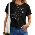 タンポポ ボーダーコリーの花、花のボーダーコリーの木 レディースTシャツ