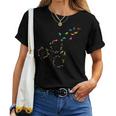 タンポポのカエルの花、花のカエルの木 レディースTシャツ