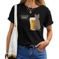 ビールをすすめるねこ2 猫 ビール Cat Beer レディースTシャツ