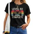 レトロ ゲーム レベル50 コンプリート 誕生日 ギフト 50歳の誕生日プレゼント女性男性ヴィンテージ レディースTシャツ