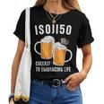五十歳 五十路 ビール好き 酒好き 父 母 男性 女性 50歳お祝い Cheers To Embracing Life レディースTシャツ