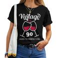 卒寿祝い ワイン好き 酒好き 父 母 男性 女性 90歳お祝いintage Aged To Perfection レディースTシャツ