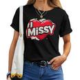 名前入り Missy I Love Missy レディースTシャツ