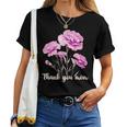 母の日 カーネーション 花 きれい ありがとう お母さん レディースTシャツ