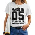 20歳の誕生日 男性 女性 娘 息子 年齢 20歳 レディースTシャツ