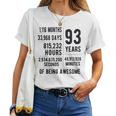 93歳の誕生日 男性 女性 面白い 93歳 レディースTシャツ
