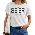 Beer O'clock ビールタイム 面白いギフト ビール愛好家 レディースTシャツ