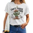 Can't Touch This Cactus Cowboy ウエスタンカートゥーン ユーモア レディースTシャツ
