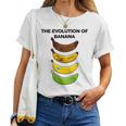 The Evolution Of Banana Novelty Graphic & Cool s レディースTシャツ