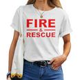 Fire Rescue 消防士 消防士 キッズ 若者 大人 男の子 女の子 レディースTシャツ
