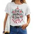 First Mother’S Day Est 2025 Cute New Mom Flowers Women T-shirt