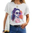 Girl Boss ポップアート セルフエンパワーメント レトロ 1950年代 レディースTシャツ