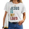 Jesus Is My Lord – Christian Faithintage Graphic レディースTシャツ