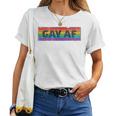 Lgbtq Gay Af Pride Lgbt Ally Rainbow Flag Retrointage レディースTシャツ
