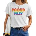 Lgbtq Proud Ally Lesbian Gay Pride Lgbt Ally Rainbowintage レディースTシャツ