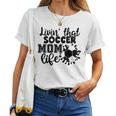 Livin' Thatoccer Mom Life ファニースポーツ 母の日 長袖tシャツ レディースTシャツ