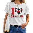 I Love Canada サッカーボール 男の子 女の子 キッズ カナダ国旗 レディースTシャツ