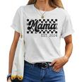 For New Mom Retro Checkered Mama Est 2024 Women T-shirt