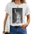 Queen Live Aid フレディ・マーキュリー・ウェンブリー・スタジアム 1985 レディースTシャツ