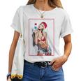 Sexy Girl グラフィックtシャツ セクシーアイスポップピンナップ 3 バックプリント レディースTシャツ
