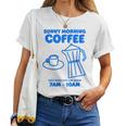 Sunny Morning Coffee Xundayun Delicious Coffee バックプリント レディースTシャツ
