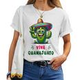 Viva Guanajuato Mexico Cactus ビバ・グアナファト・メキシコ サボテン・ソンブレロ レディースTシャツ