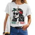 Woman Viva Mexico Flag Cinco De Mayo Mexican Girls Women T-shirt