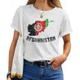アフガニスタンの国旗 アンティーク調 男性 女性 キッズ アフガニスタン レディースTシャツ