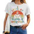 キッズ Level 7 Unlocked 7Th Birthday Gamer For Boys & Girl レディースTシャツ