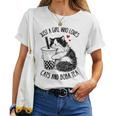 猫が大好きな女の子とボバティーラグドール猫好き レディースTシャツ