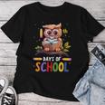 100Th Days Ofchool Owls 鳥 学生 100日間の学校 レディースTシャツ 面白い贈り物
