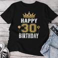 30歳の男性と女性のためのハッピー30歳の誕生日のアイデア レディースTシャツ 面白い贈り物