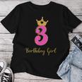 3歳の誕生日 女の子 3歳 誕生日パーティー 幼児 レディースTシャツ 面白い贈り物