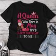 47歳の誕生日 ハイヒール A Queen Was Born In 5月 1978 レディースTシャツ 面白い贈り物
