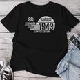 80歳の誕生日 メンズギフト 80歳 女性用 80年 8月 1943 レディースTシャツ 面白い贈り物