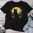 Artan Gogh Gatto Nero Con Nottetellata Per Amanti Dei Gatti Mamma Papà Maglietta da donna Regalos divertidos