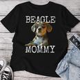 Beagle Mommyビーグル ママ フンデ ママについてつぶやく イングリッシュ・ビーグル ママ レディースTシャツ 面白い贈り物