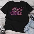 Cheer Mom ヒョウ文字 チアポンポン メガホン付き レディースTシャツ 面白い贈り物