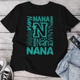 Cheery Nana Grandma レタープリント レディースTシャツ 面白い贈り物
