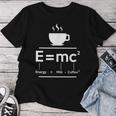 EMc2 Means Energy Milk X Coffee2 レディースTシャツ 面白い贈り物
