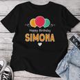 Feliz Cumpleaños Diciendoimona Cuello Camiseta de mujer Regalos divertidos