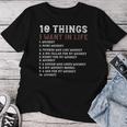 10 Things I Want In My Life ウイスキー Loves Whiskey レディースTシャツ 面白い贈り物