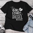 Girl Loves Diesel メカニックシャツ 面白いバレンタインデーギフト レディースTシャツ 面白い贈り物