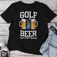 Golf And Beer That's Why I'm Here ゴルフ ビールを飲む人 レディースTシャツ 面白い贈り物